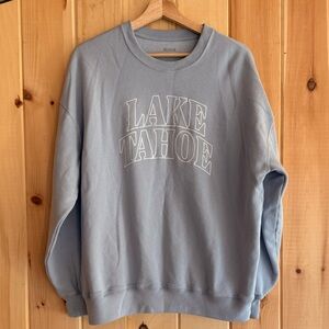 NWOT Hollister Lake Tahoe Oversized Crewneck Sweatshirt - Blue - Small